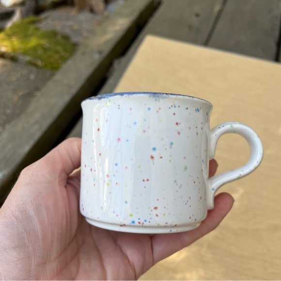 John Tams Rainbow Speckled Confetti Espresso Cup - Picture 7 of 9